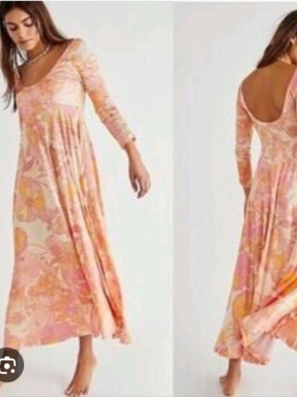 Free People Pink Floral Maxi Dress